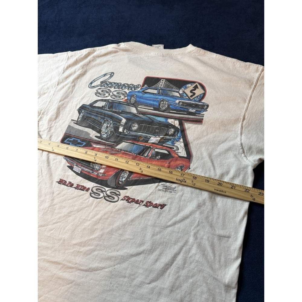 Vtg 90s Fruit of the Loom Camaro Make Mine SS T Shirt Mens XL White Chevy Tee